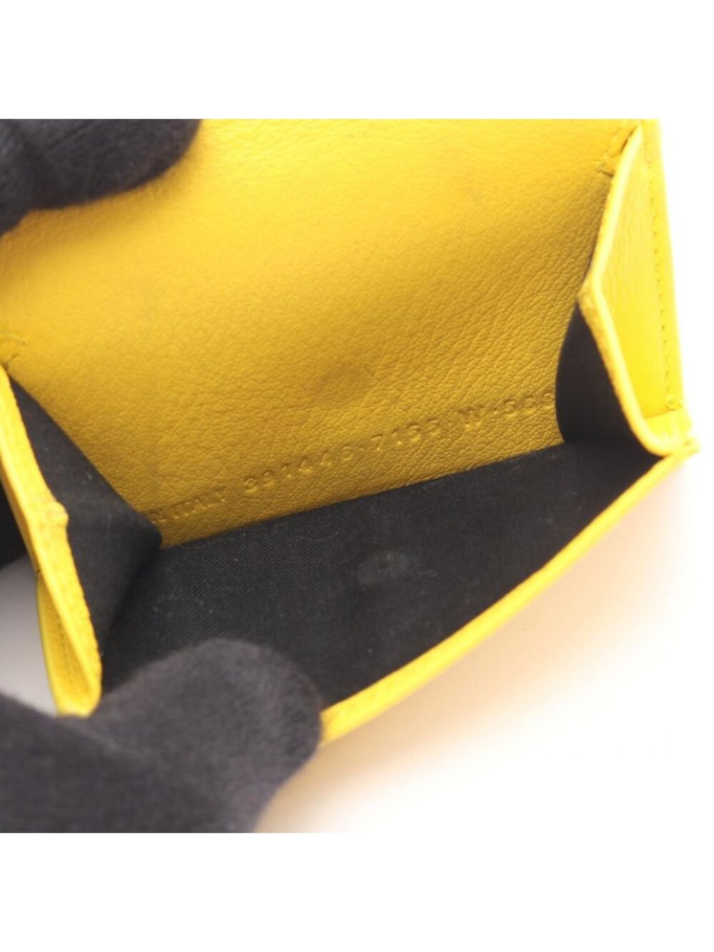 Balenciaga Trifold Wallet Paper Mini Yellow Leather Mini - Picture 4 of 8